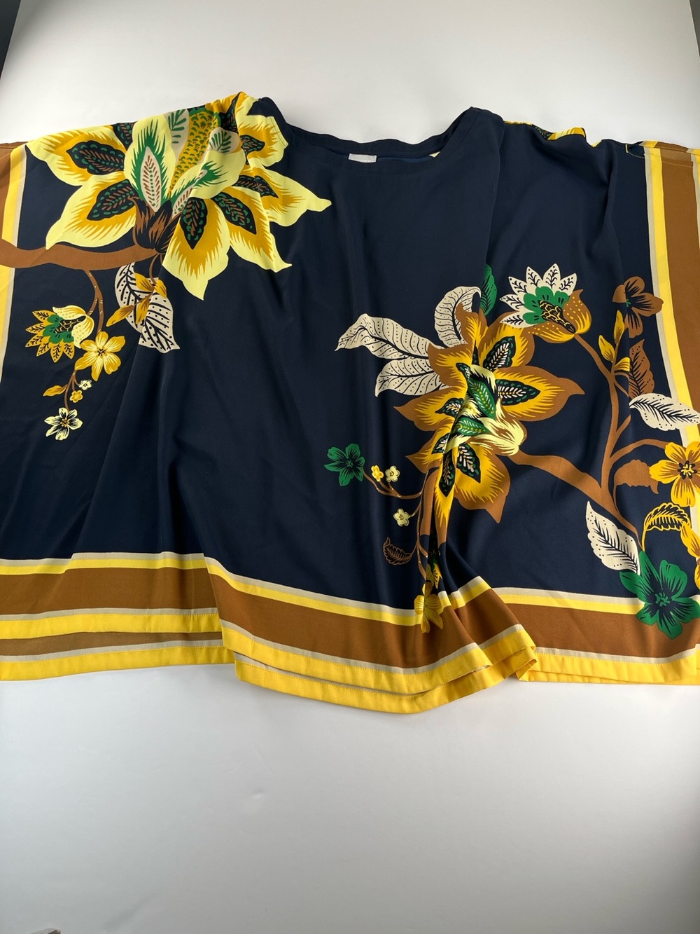 Chicos L/XL Tropical Wearable Art Kimono Shirt Top Beach